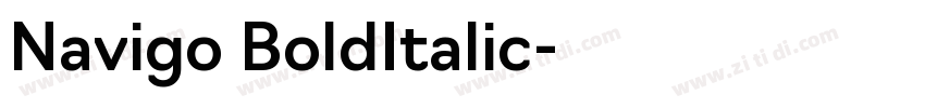 Navigo BoldItalic字体转换